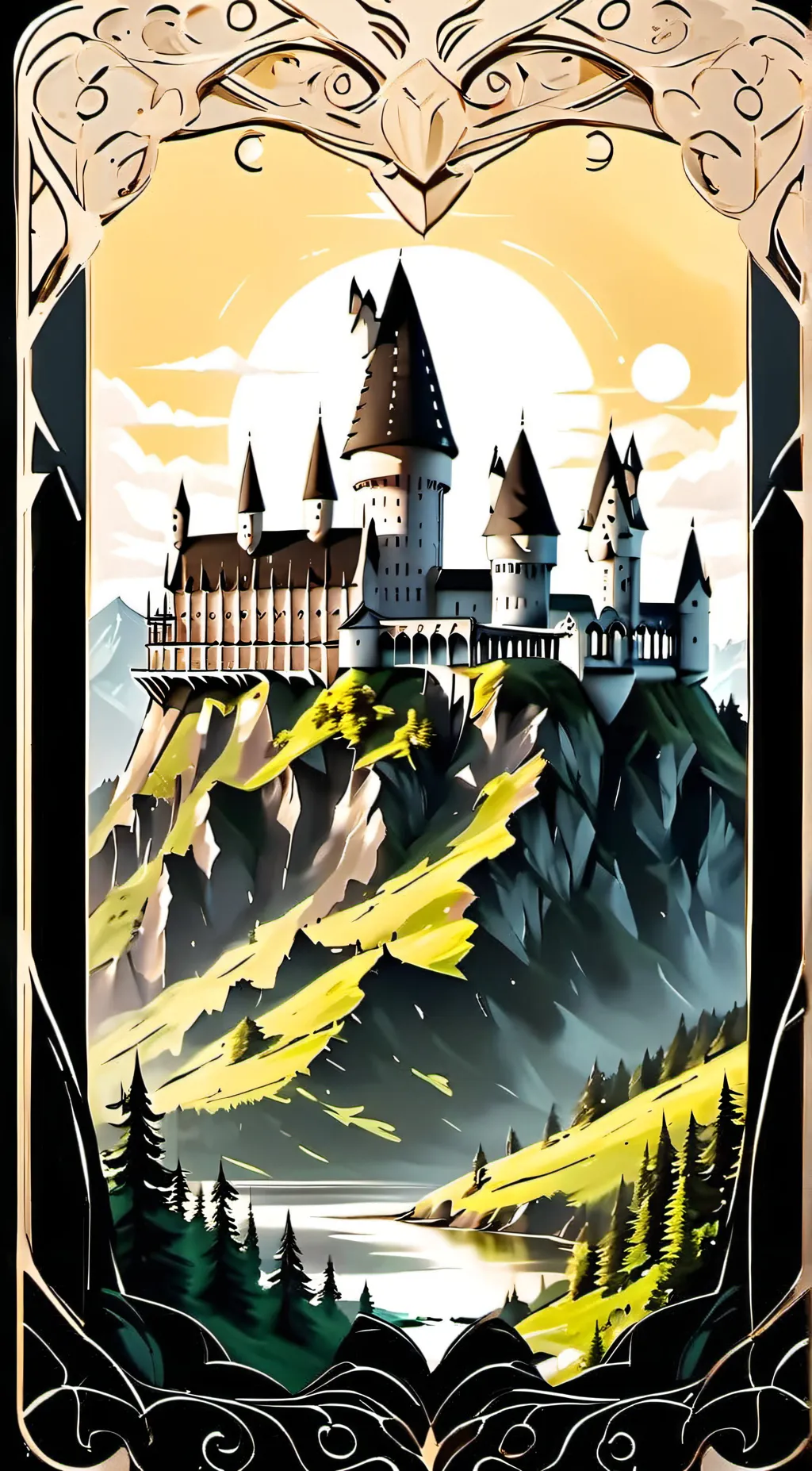 ai character: Hogwarts! background