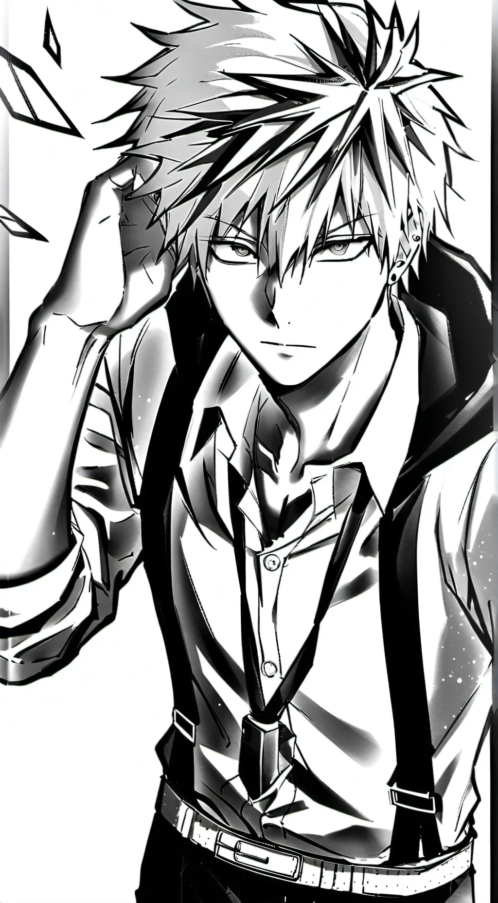 ai character: Katsuki Bakugo  background