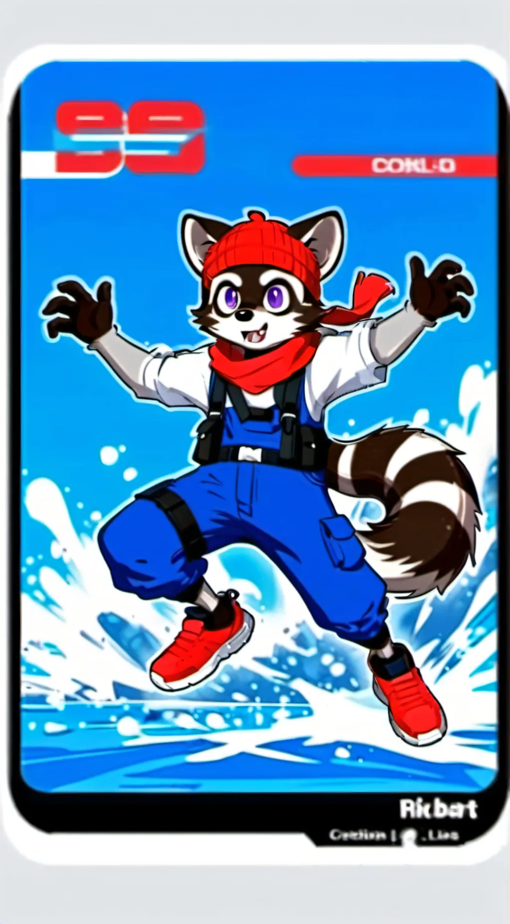 ai character: Rambley Raccoon background