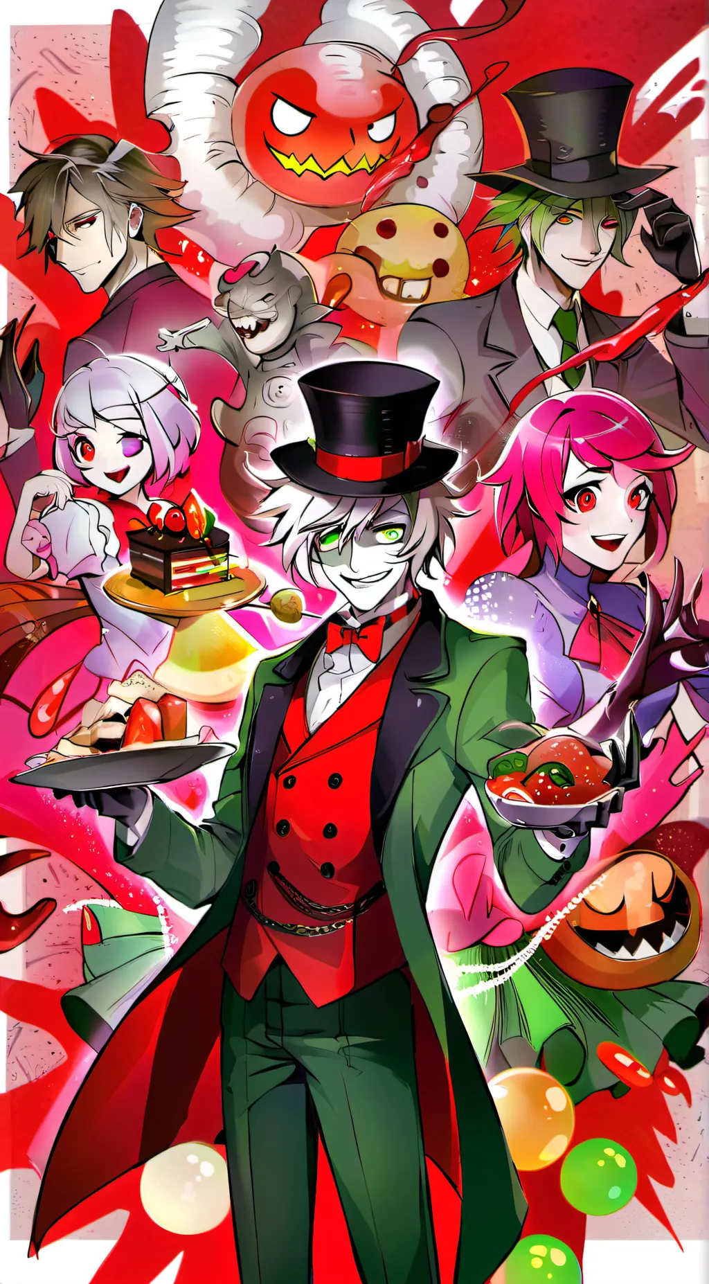 ai character: hh camping! background