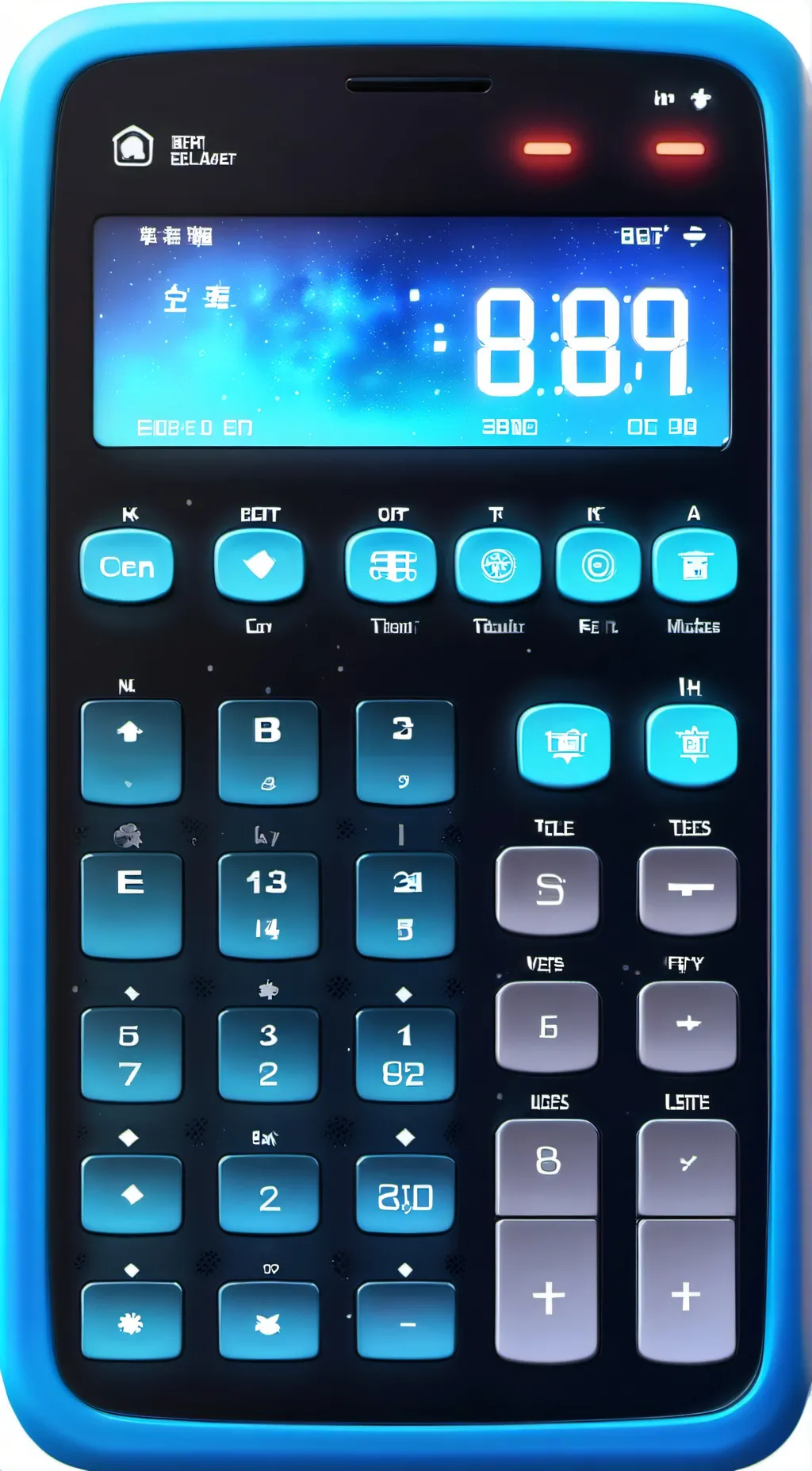 ai character: Hate, calculator background