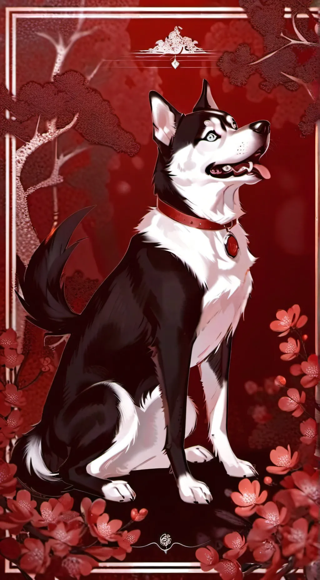 ai character: smile dog background