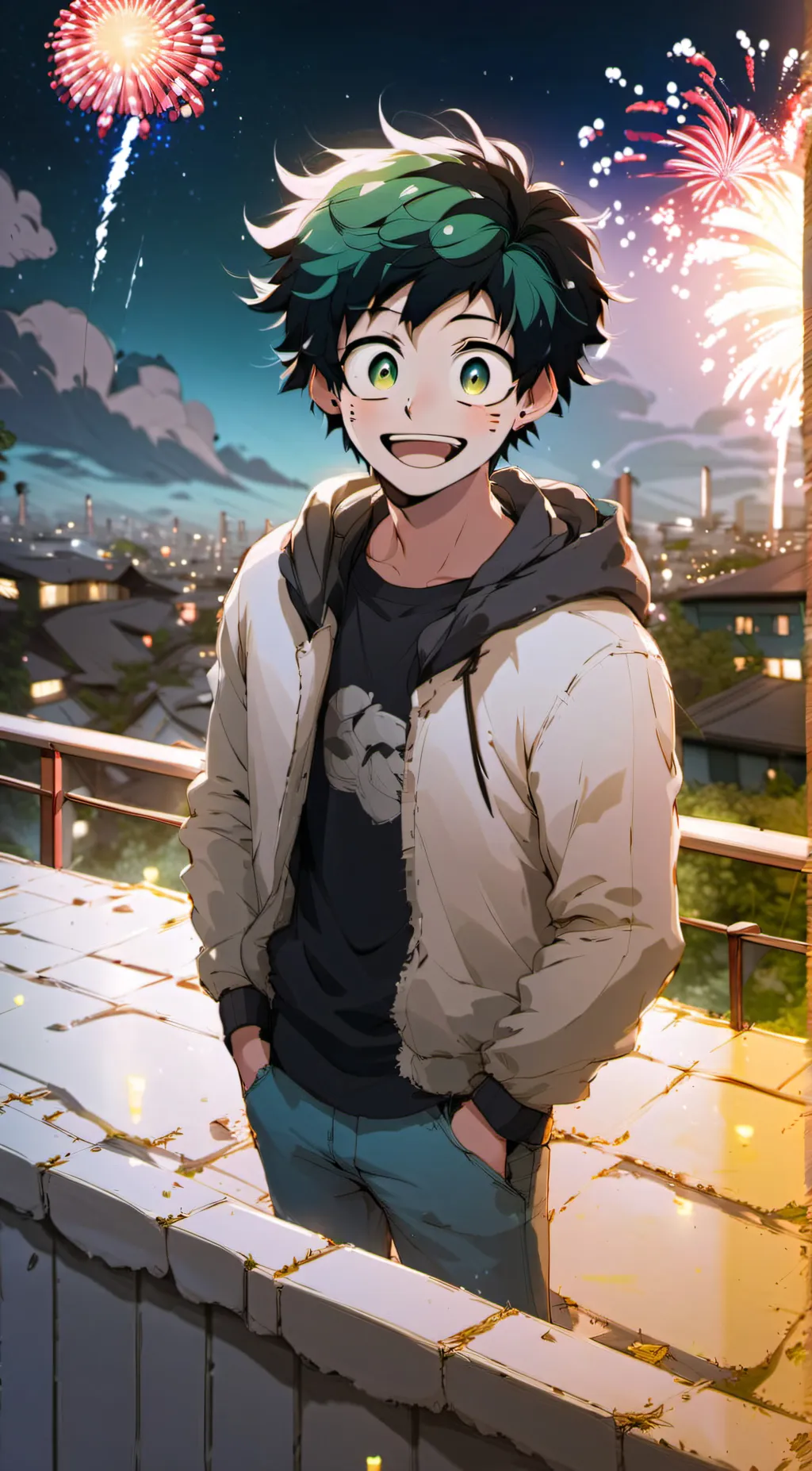 ai character: ☆ izuku midoriya background