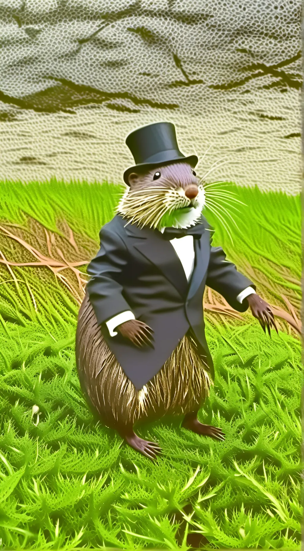 ai character: elon muskrat  background