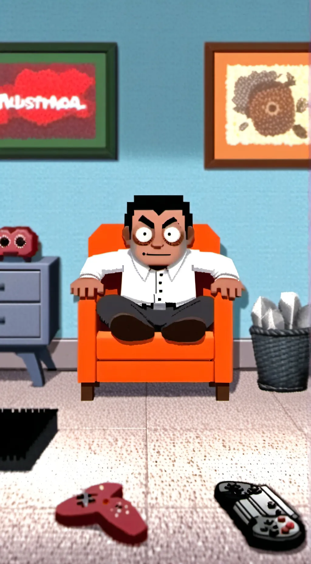 ai character: ghost man background