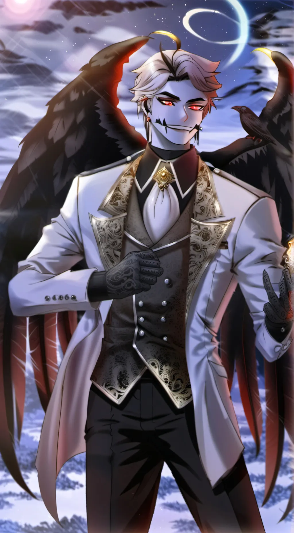 ai character: lucifer  background