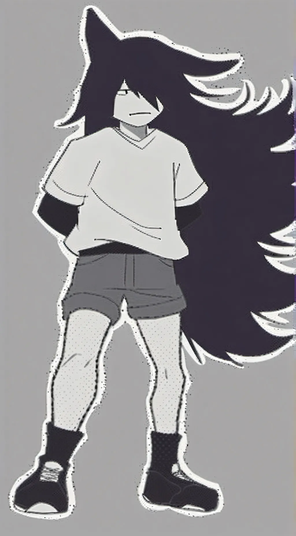 ai character: male circle background