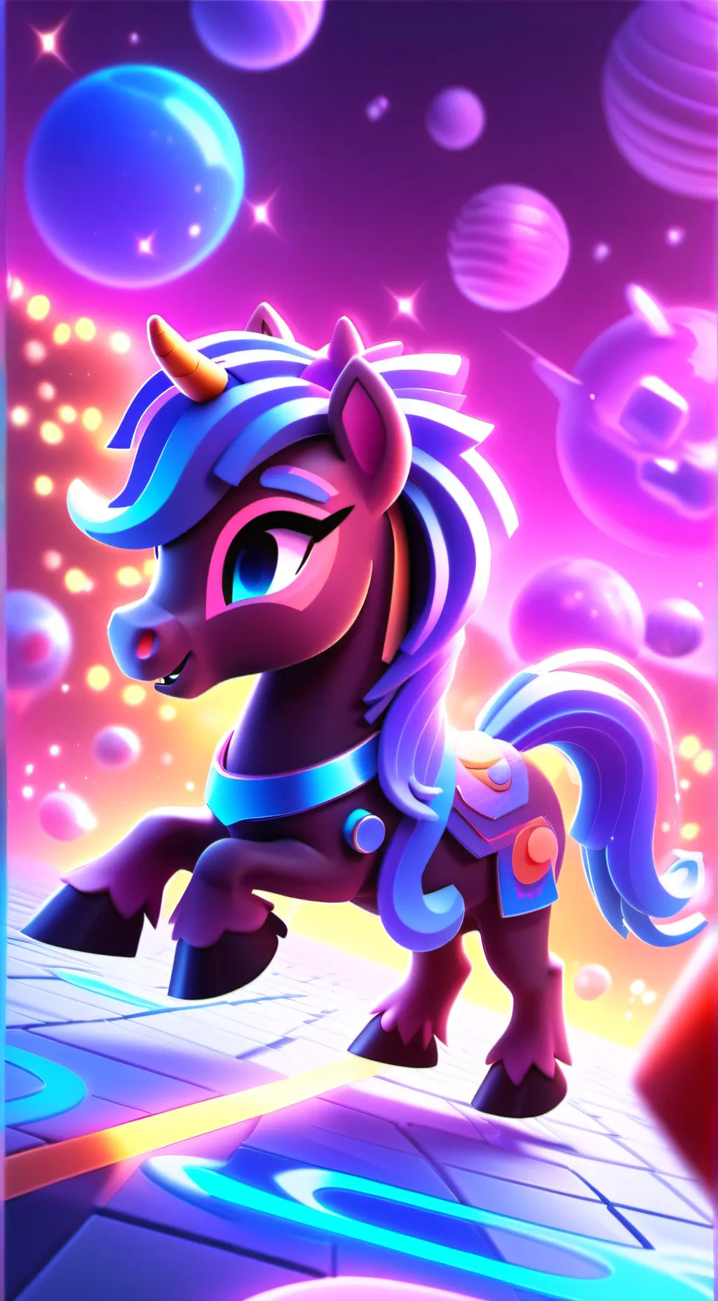 ai character: my little pony  background