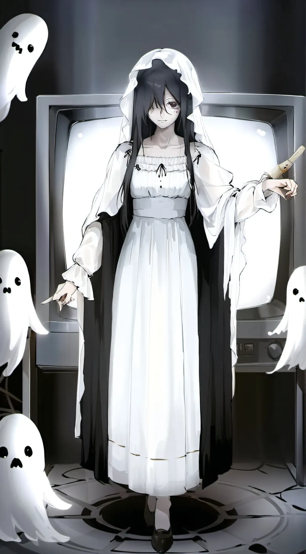 ai character: Sadako (CG) background