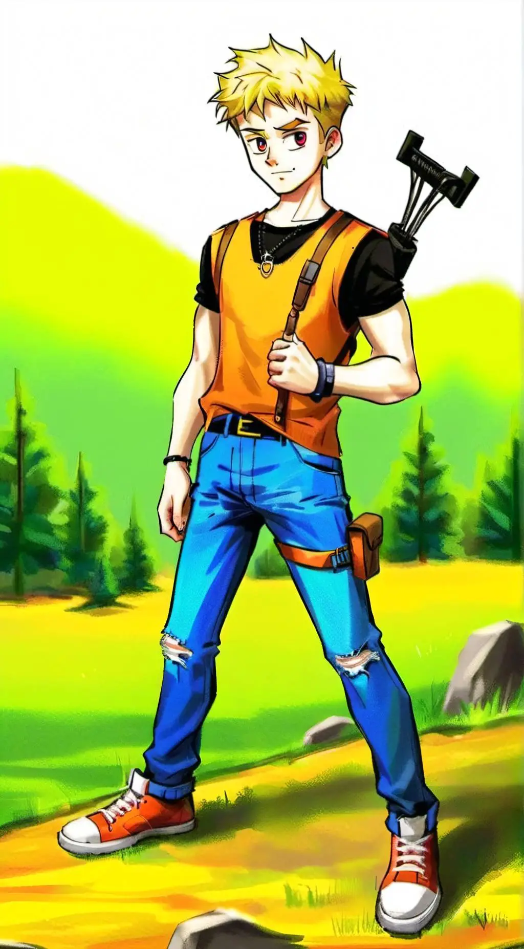 ai character: Johnny Test  background