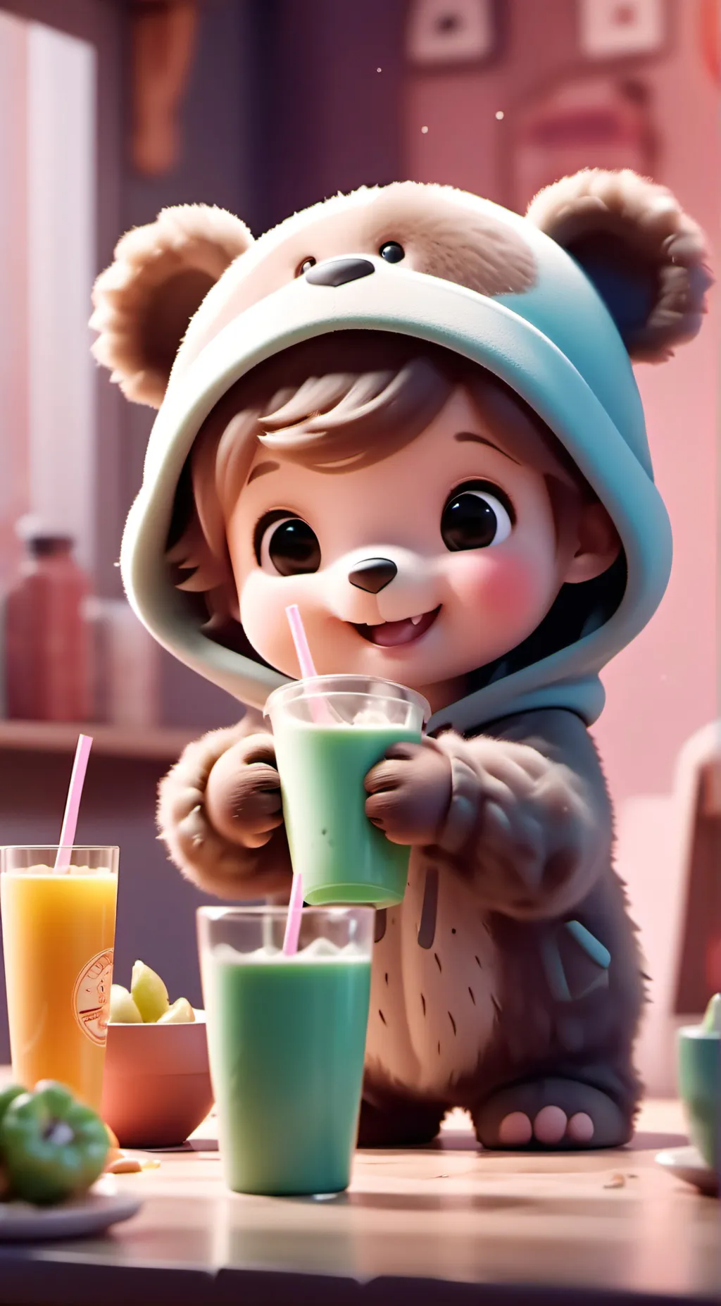 ai character: Bear bear background