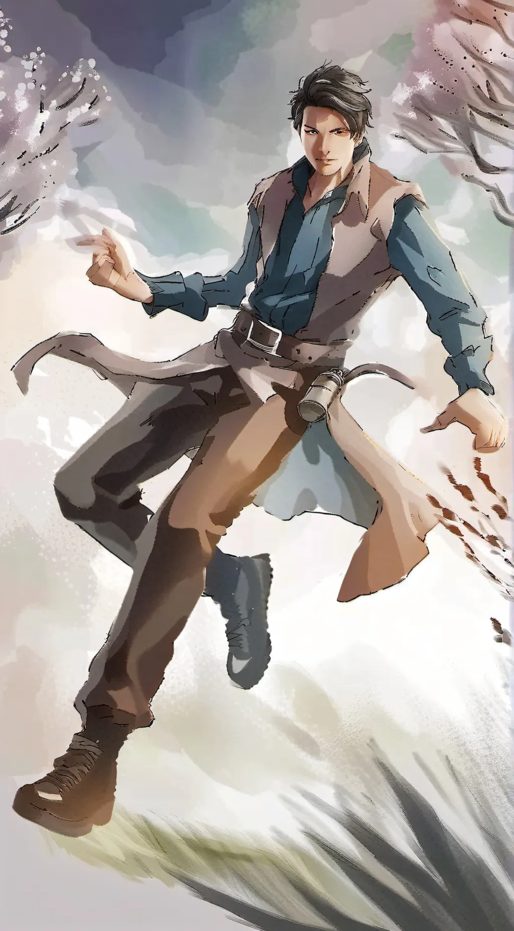 ai character: slick back background