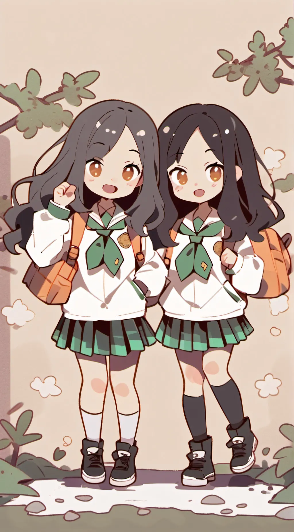 ai character: Vy and Krystal background