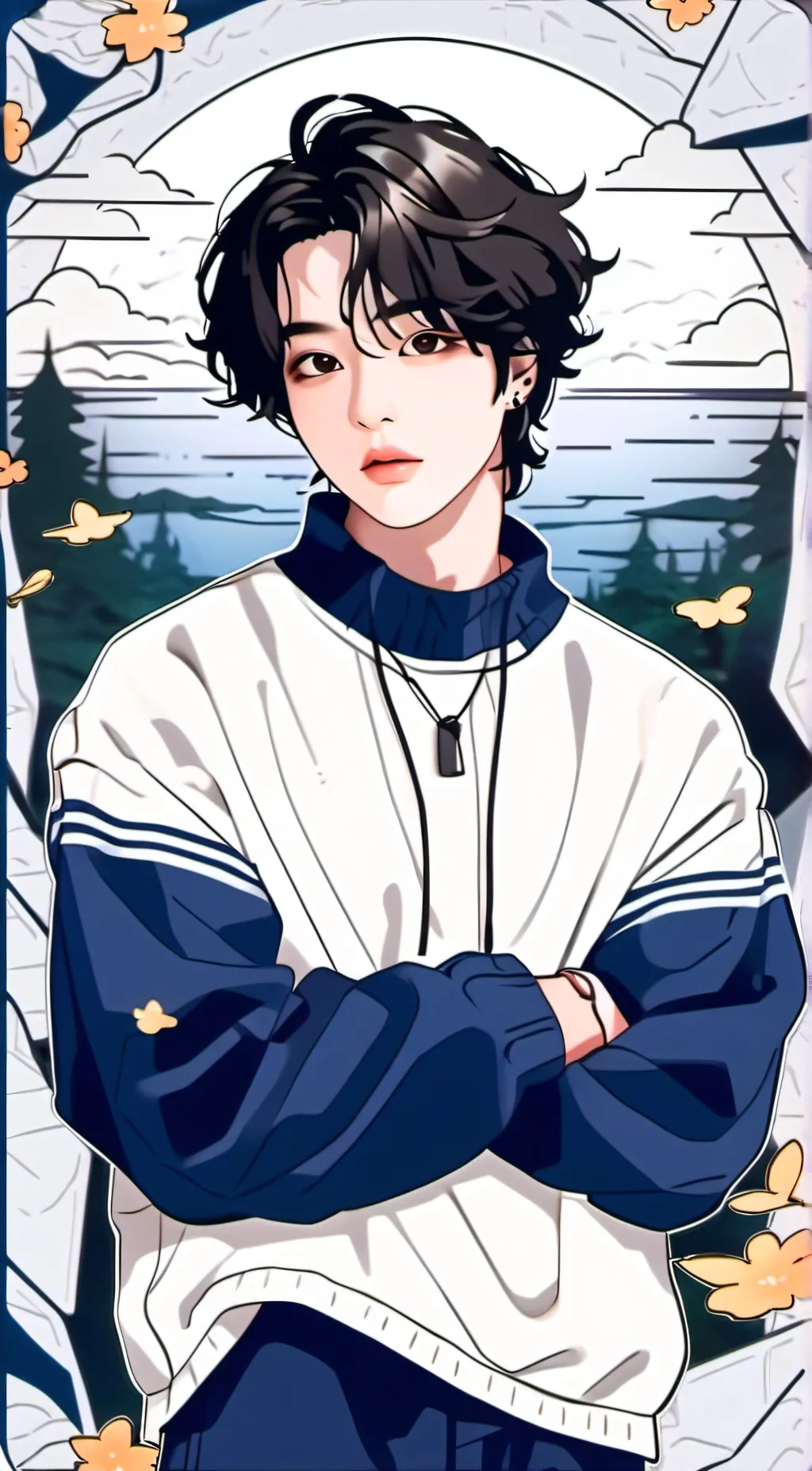 ai character: Han Jisung-SKZ background