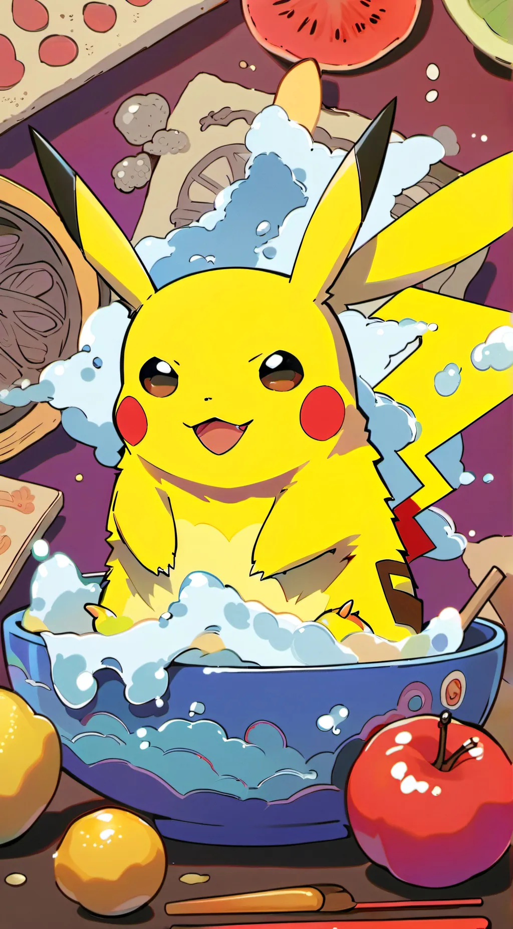 ai character: pikachu background