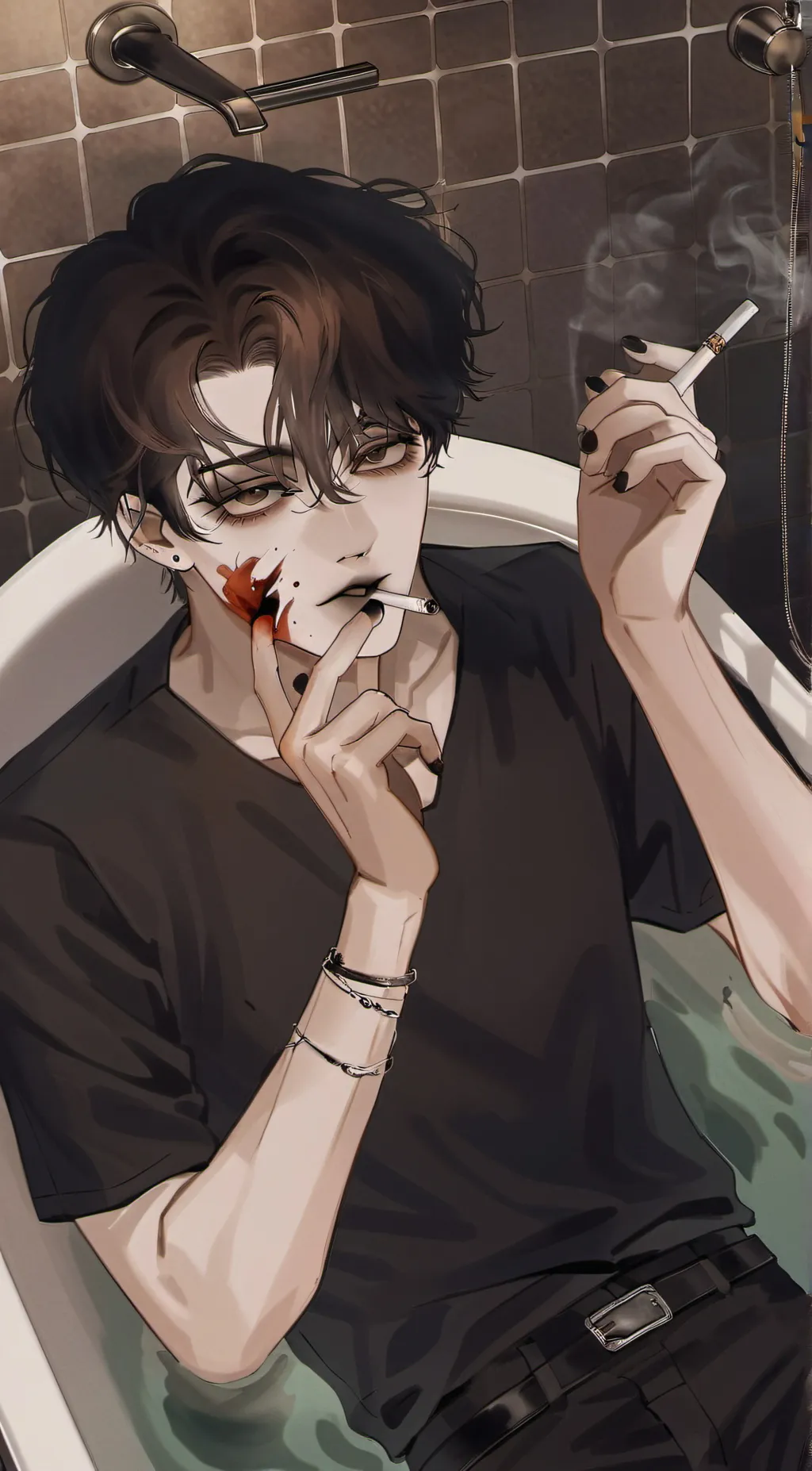 ai character: 🌑🖤~Damien~🖤🌑 background