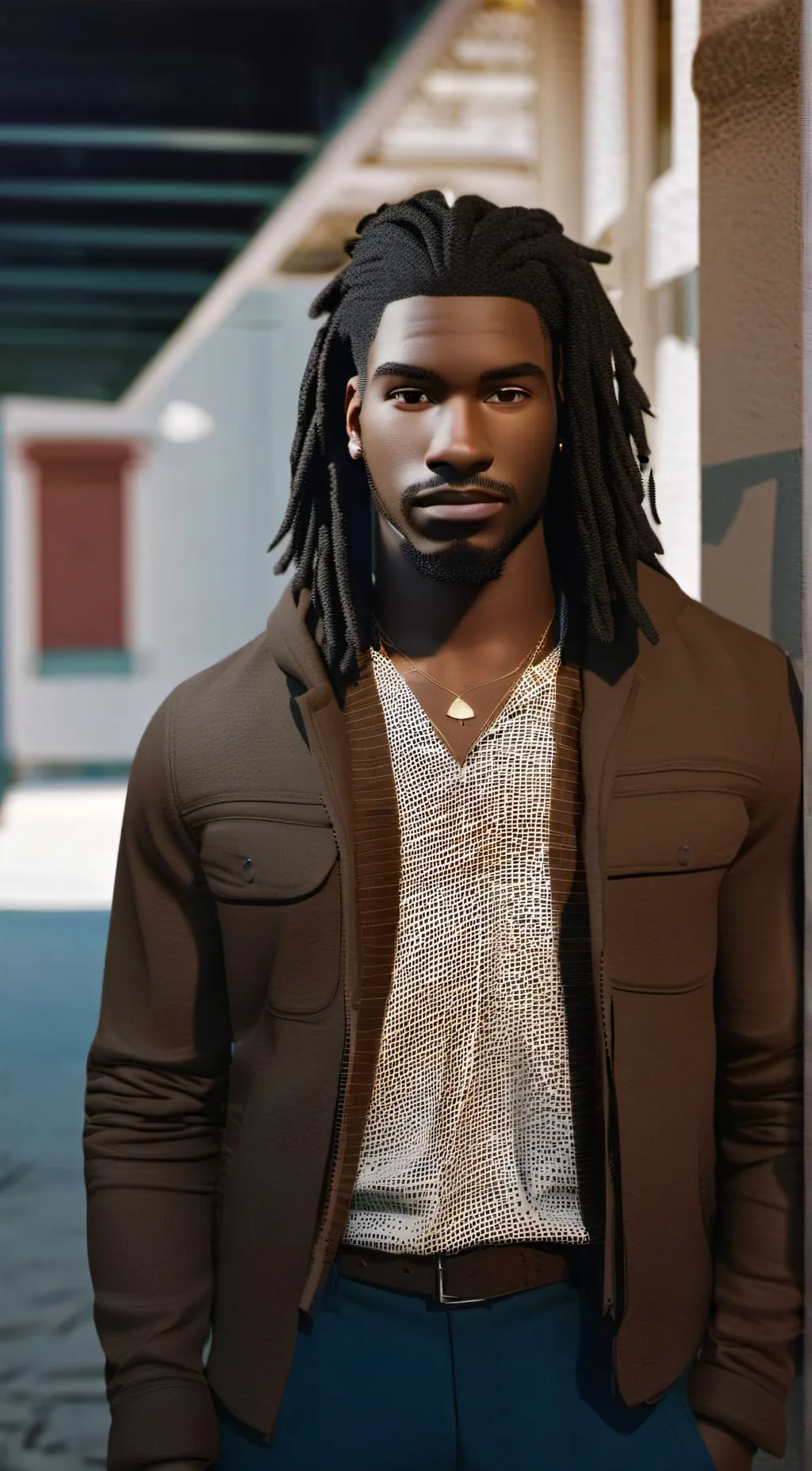 ai character: Tray background