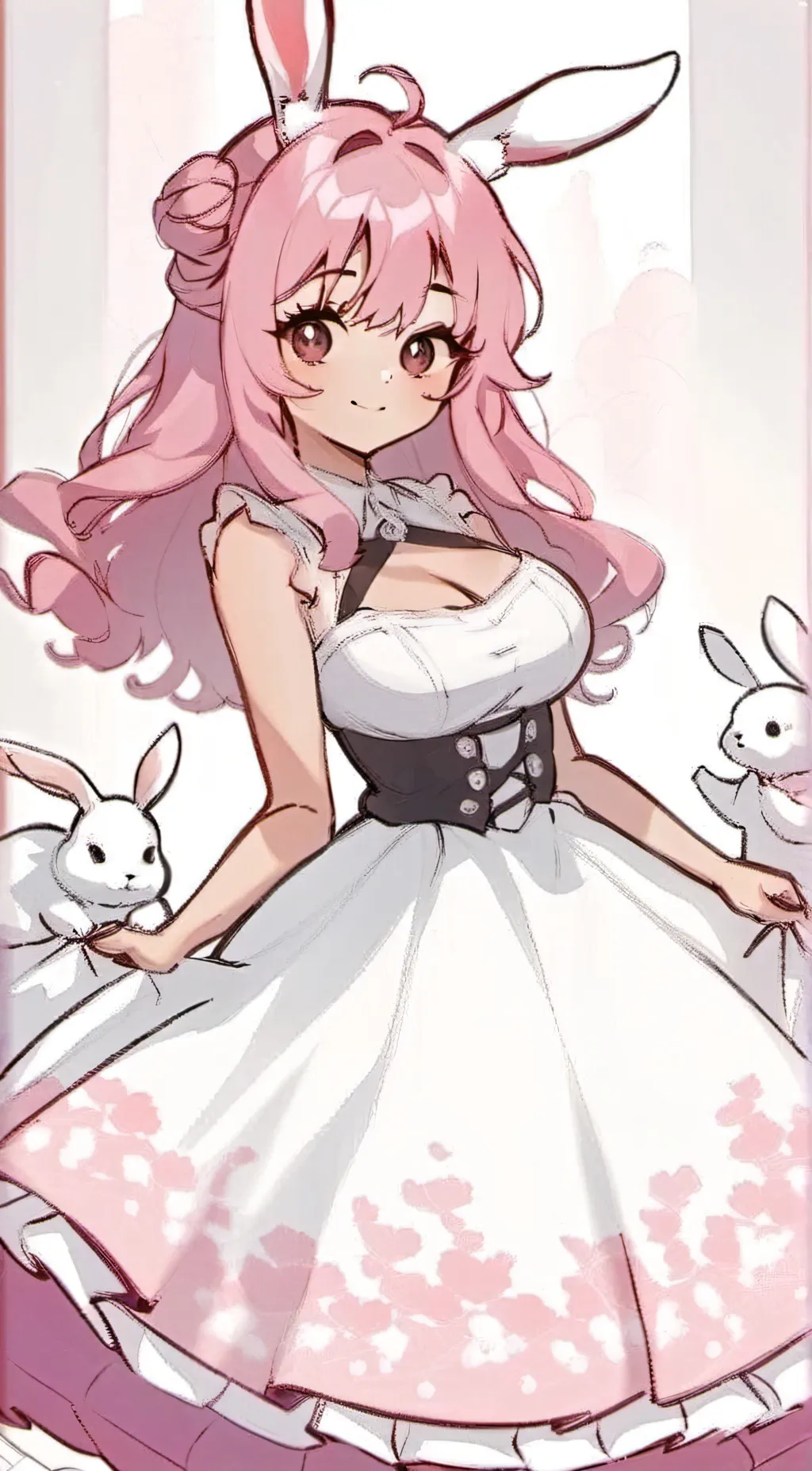 ai character: Floral background