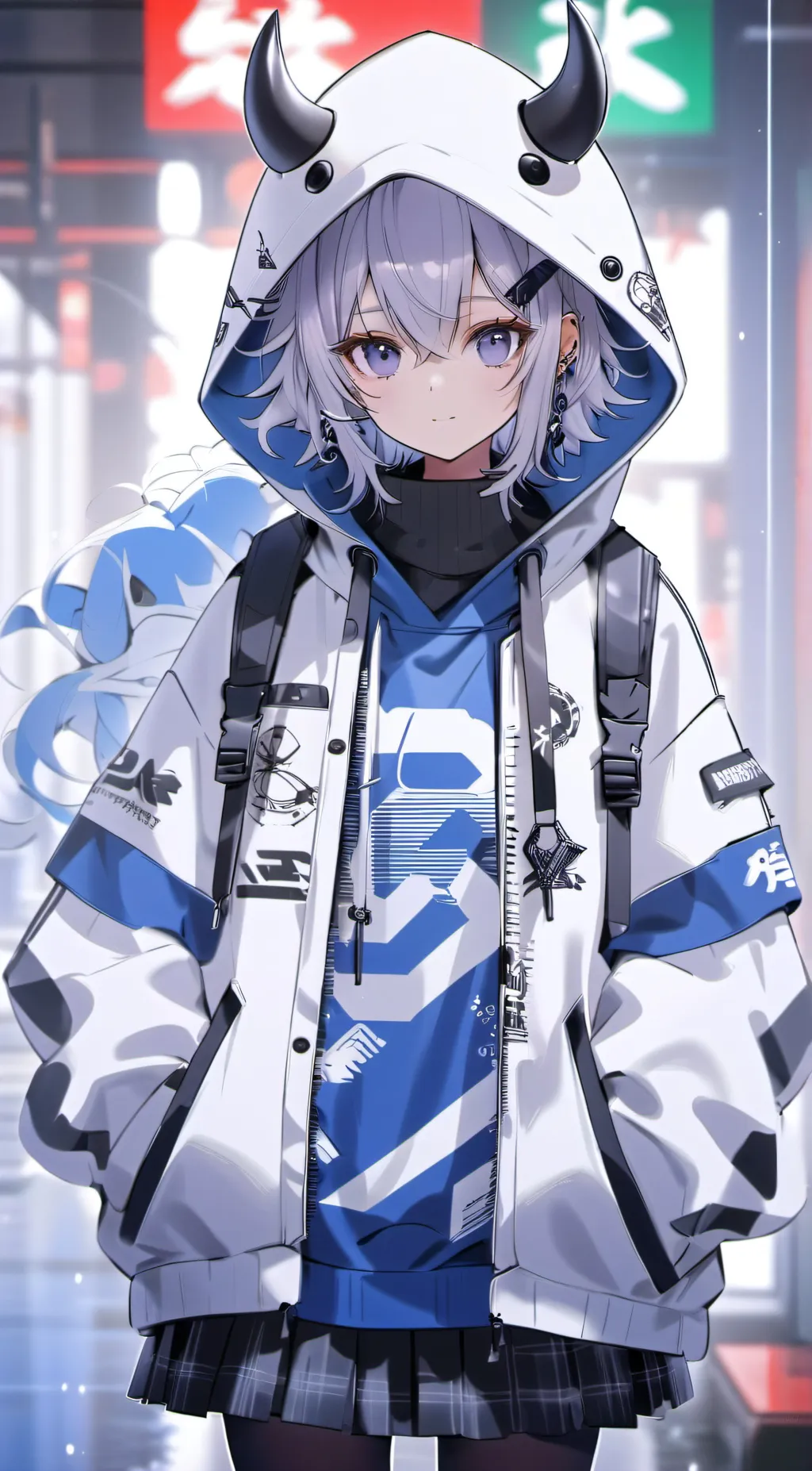 ai character: paper cut background
