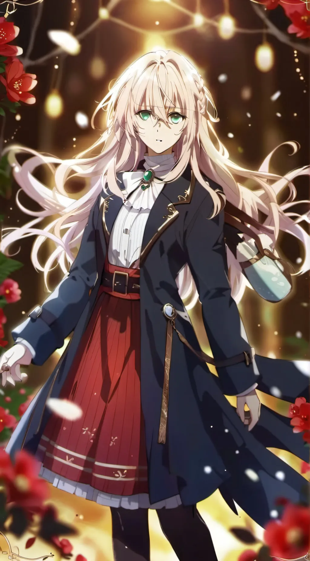 ai character: Violet background