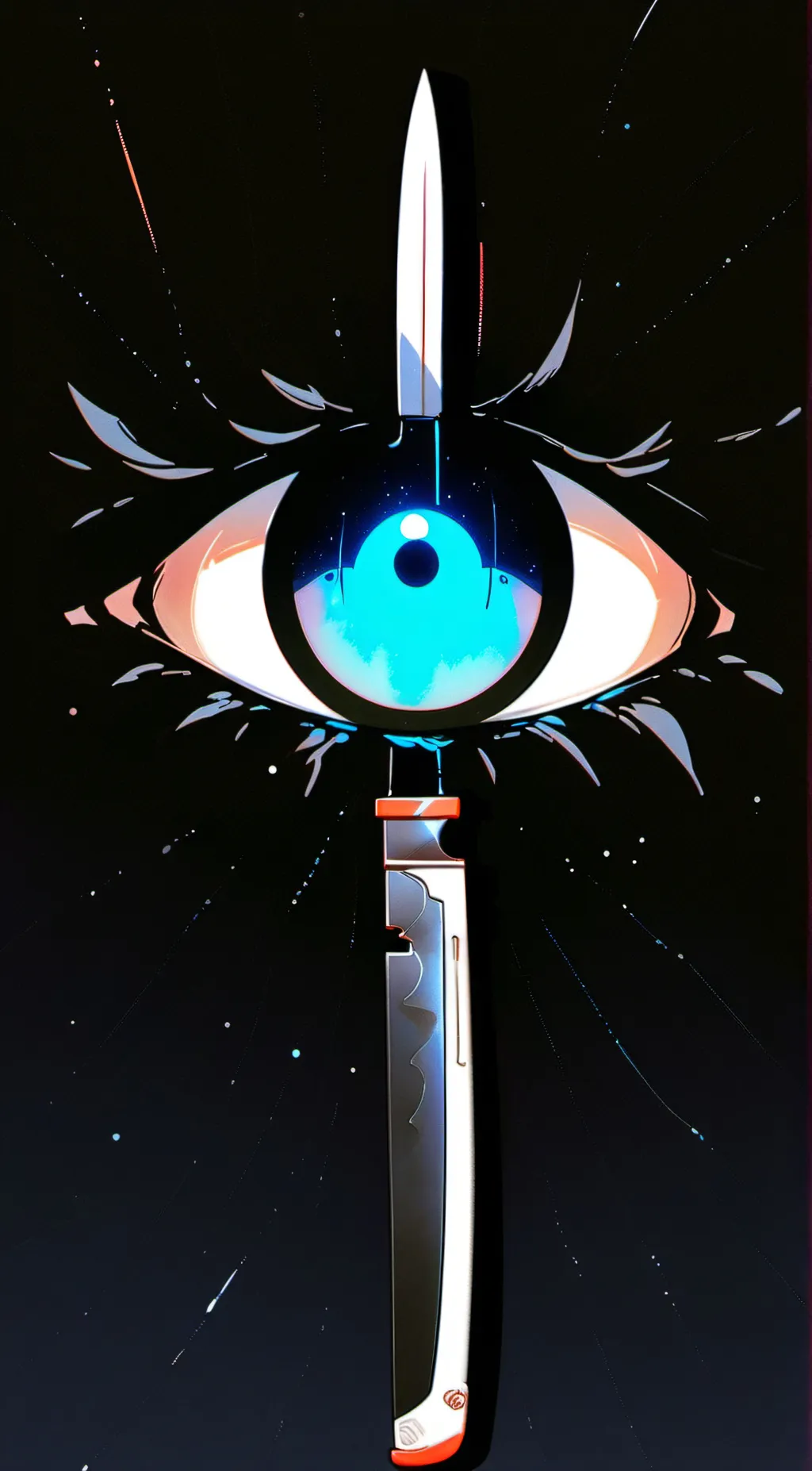 ai character: Knife w/ eye background