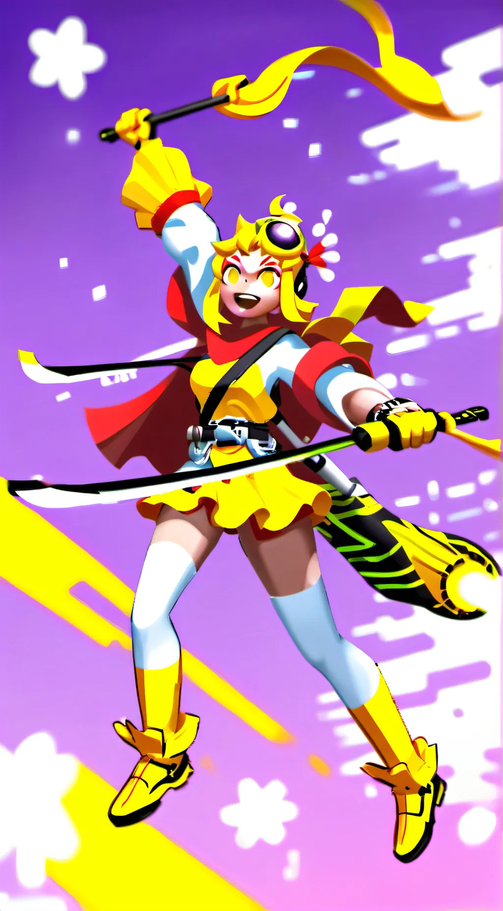 ai character: golden hour background