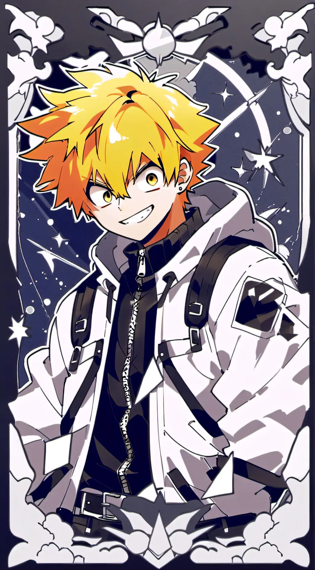 ai character: bakugo  background