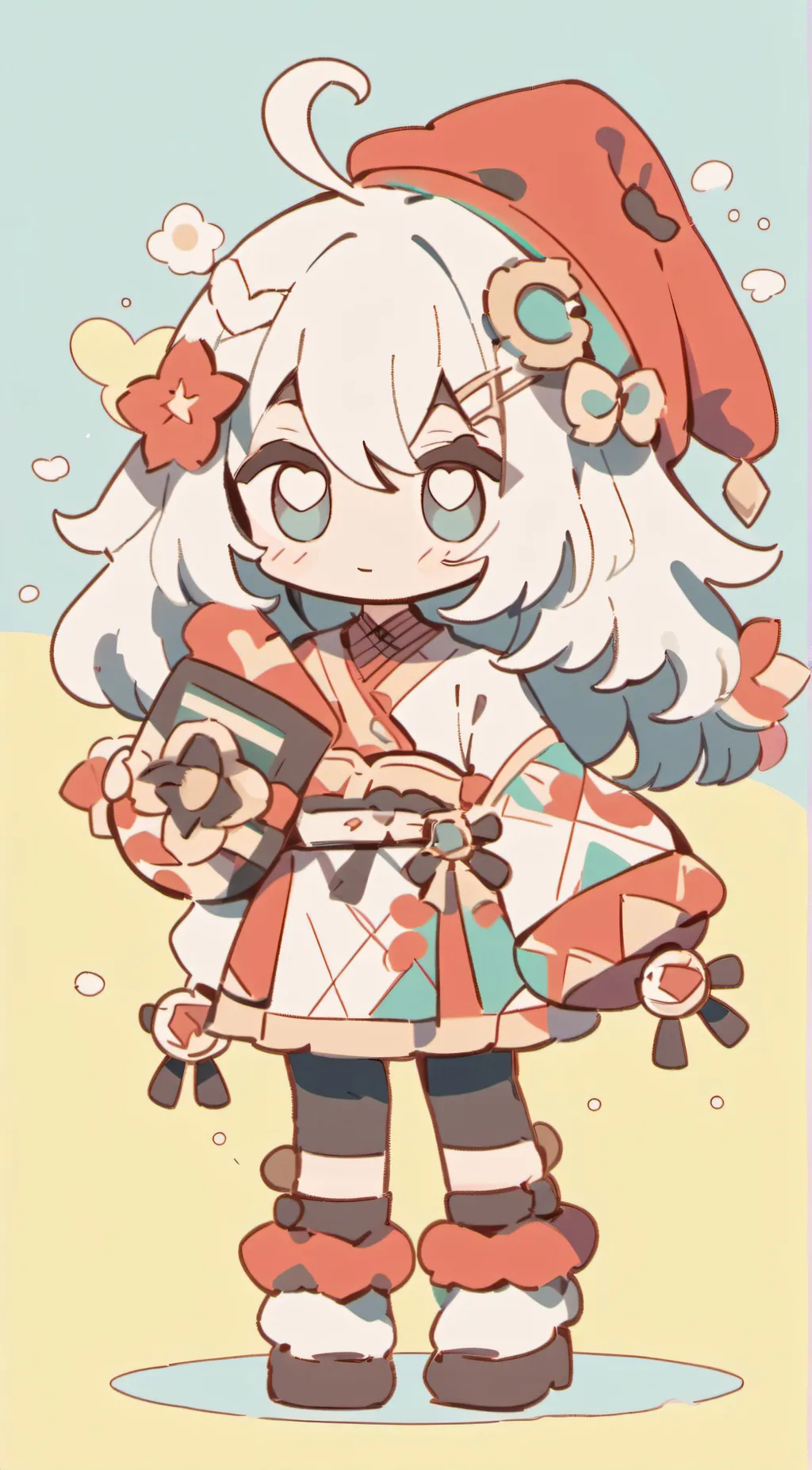ai character: mha chibi  background