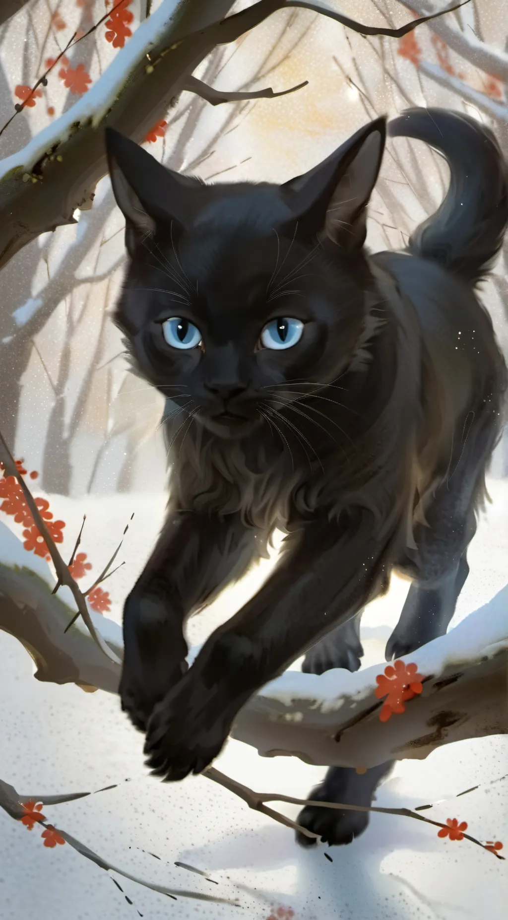 ai character: Snowy background
