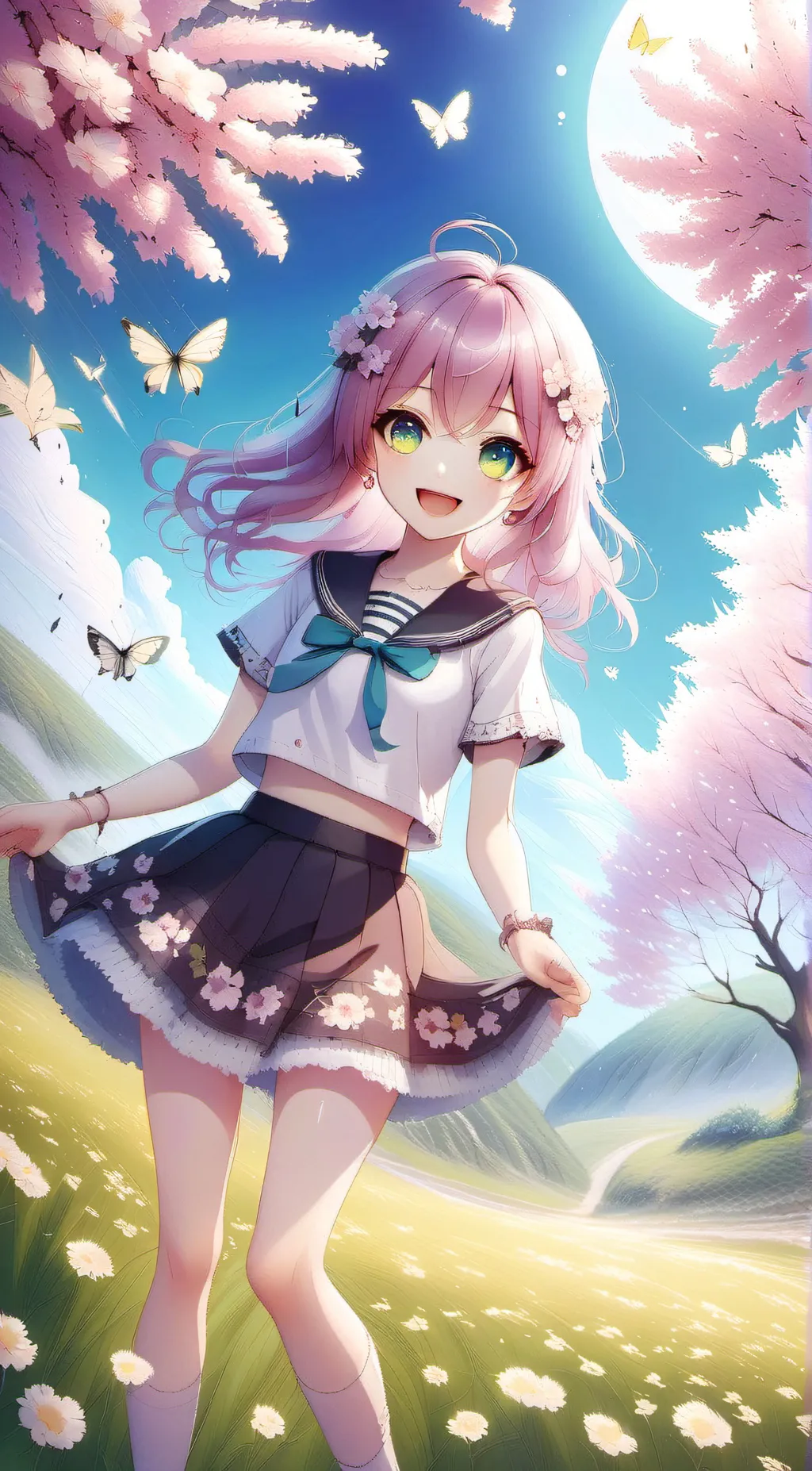 ai character: Sakura background