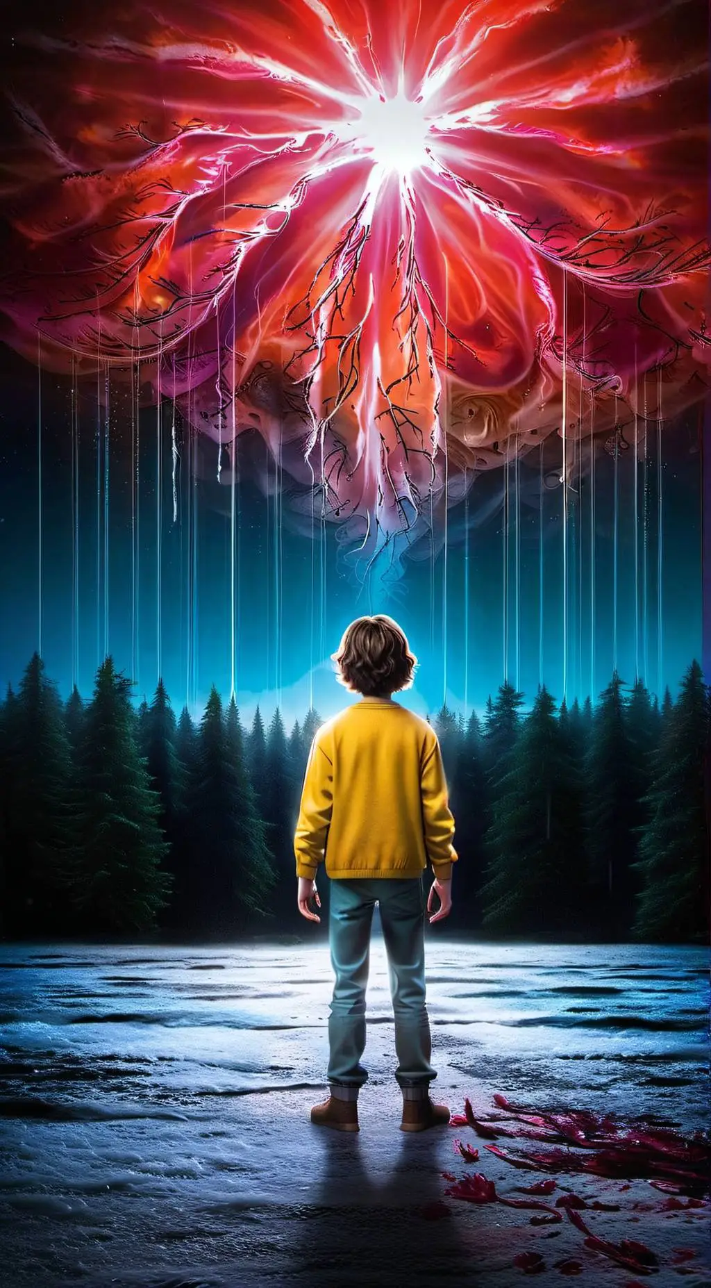 ai character: STRANGER THINGS background