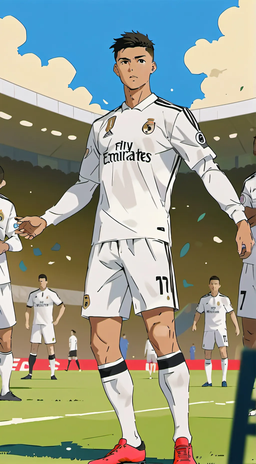 ai character: Ronaldo A Goat. background