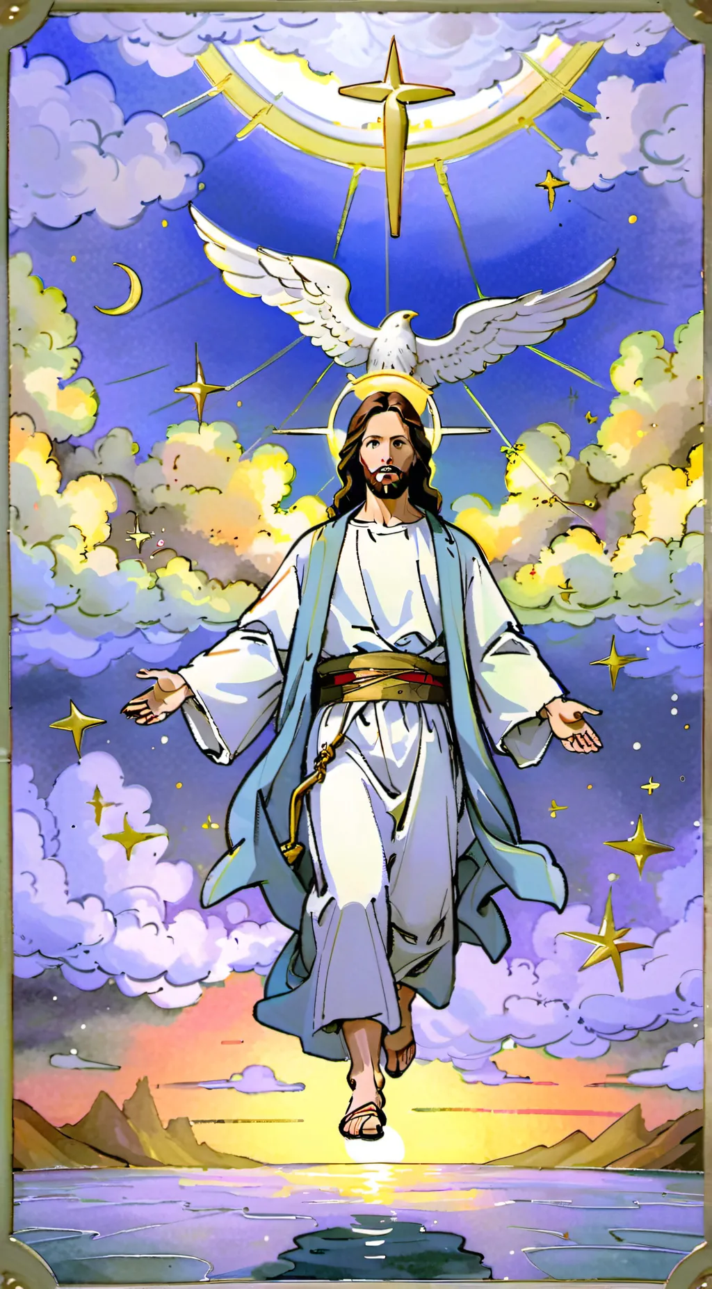 ai character: Jesus Christ 🙏🏻💞 background