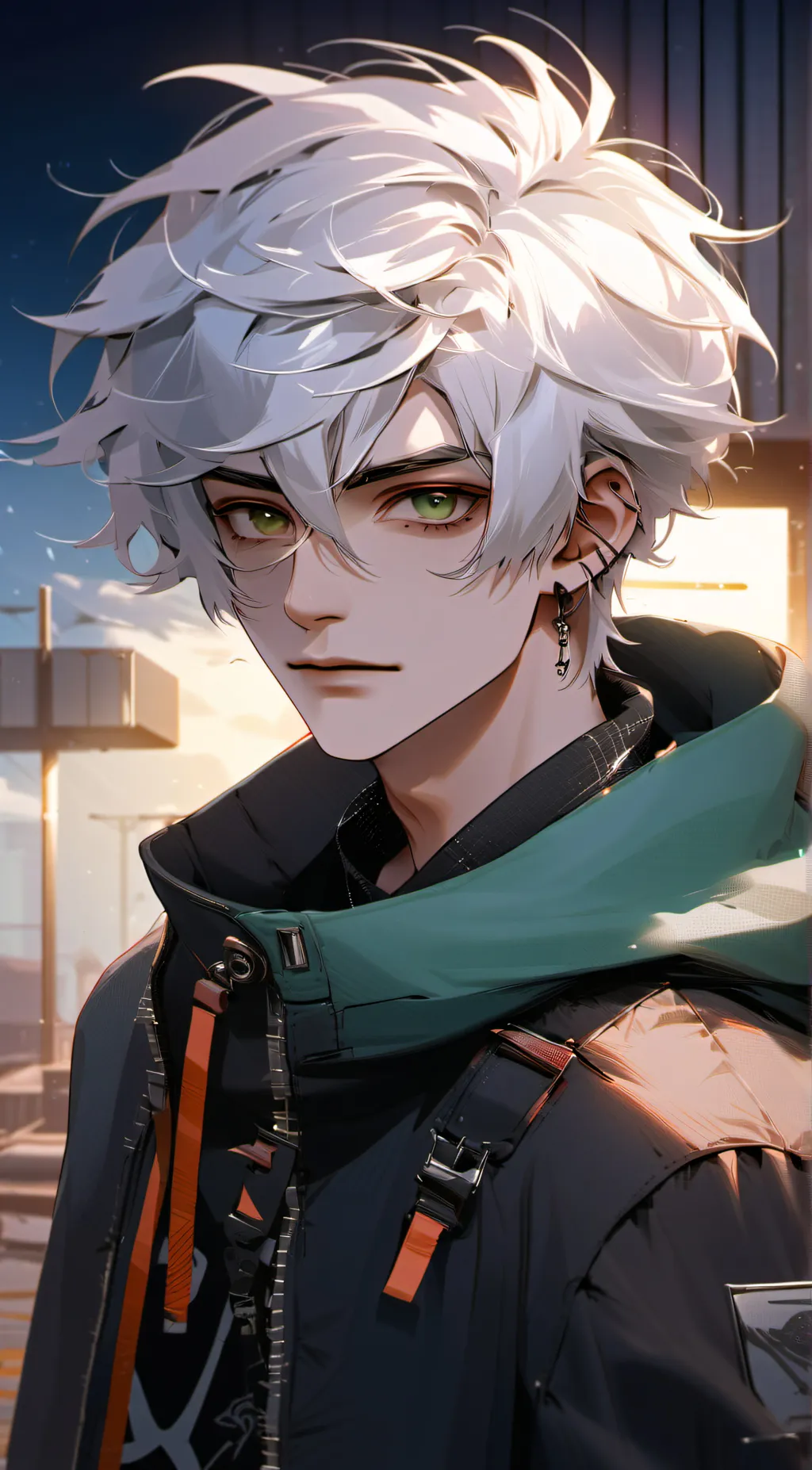 ai character: Akezy osio  background