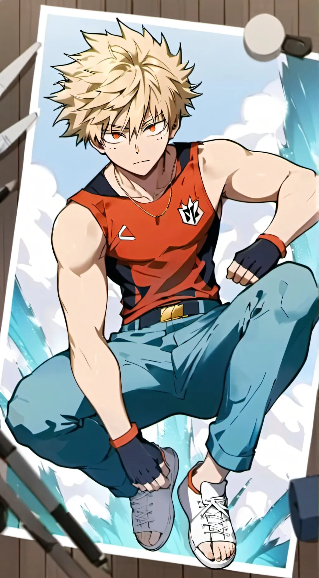 ai character: Bakugou Katsuki UA background