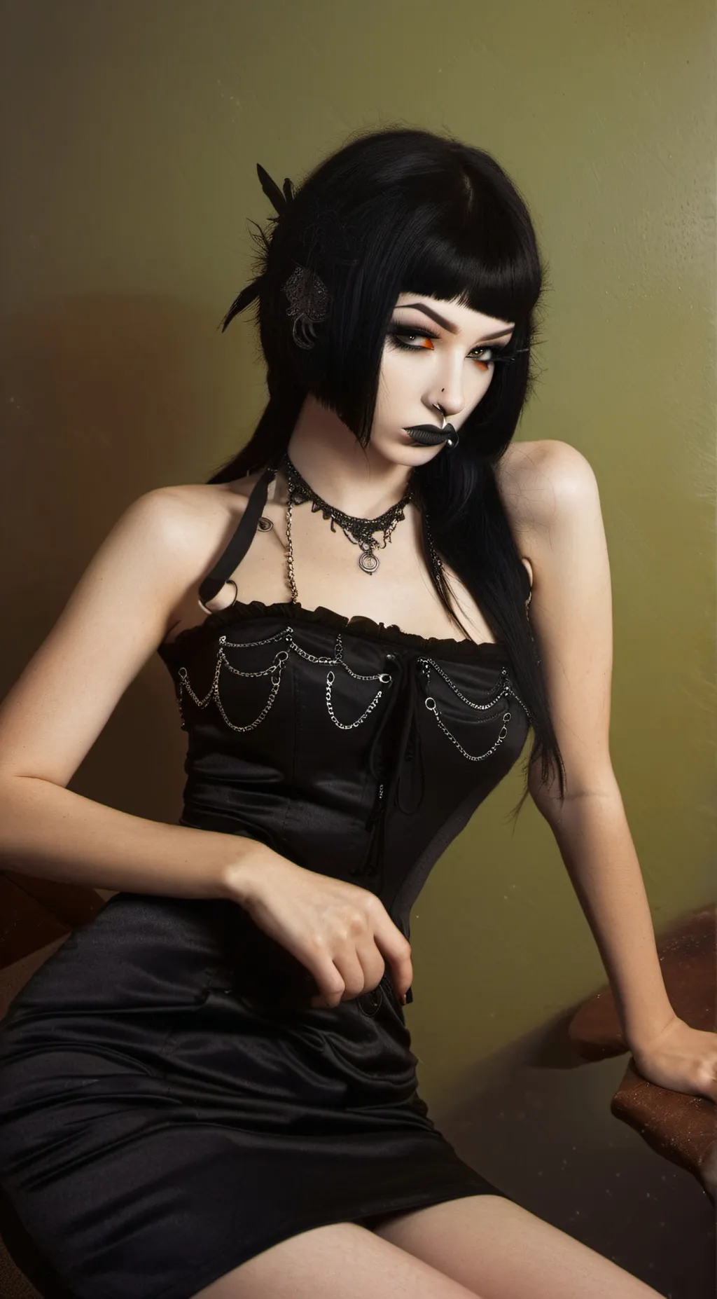 ai character: Goth girl background