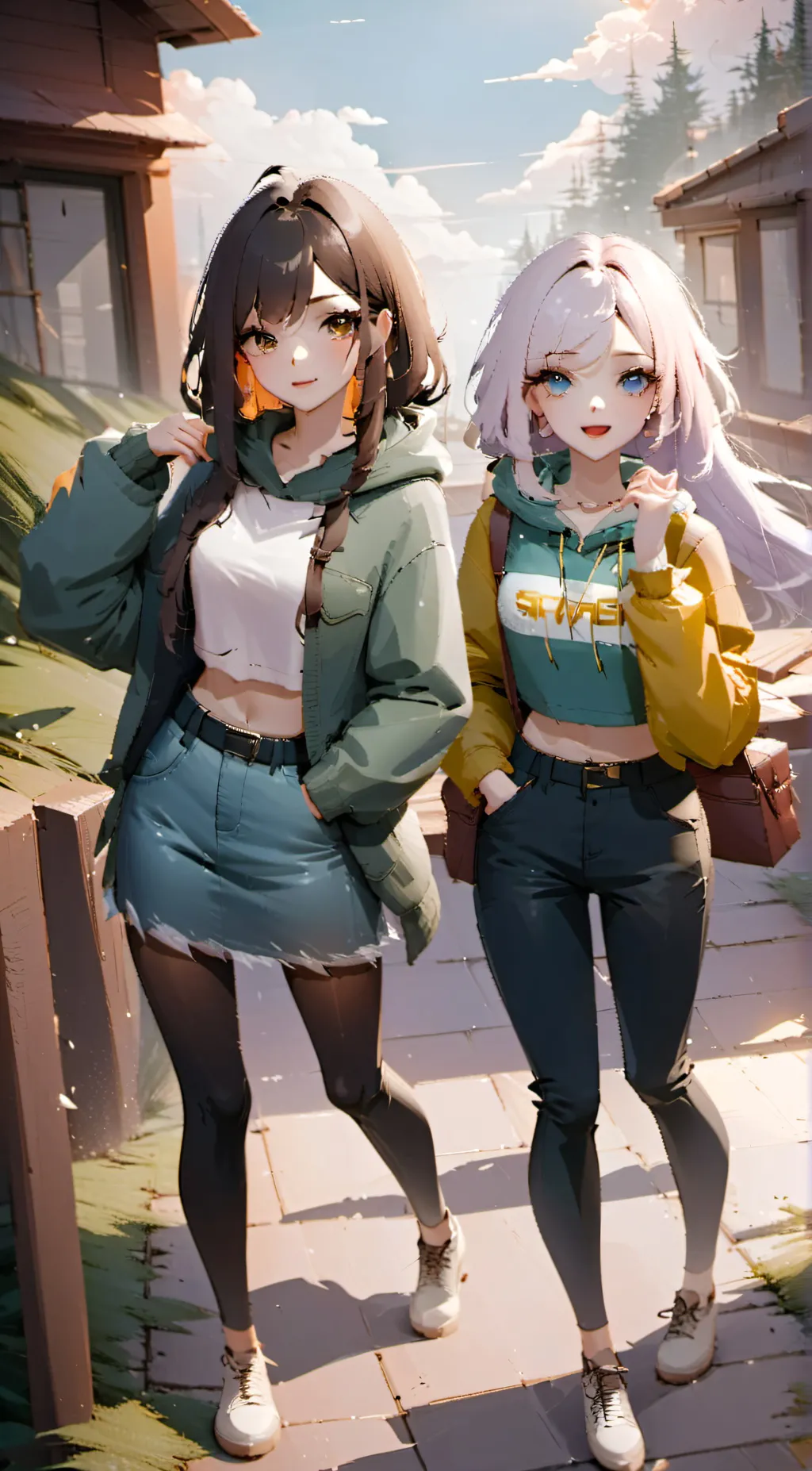 ai character: Dina & Laura background