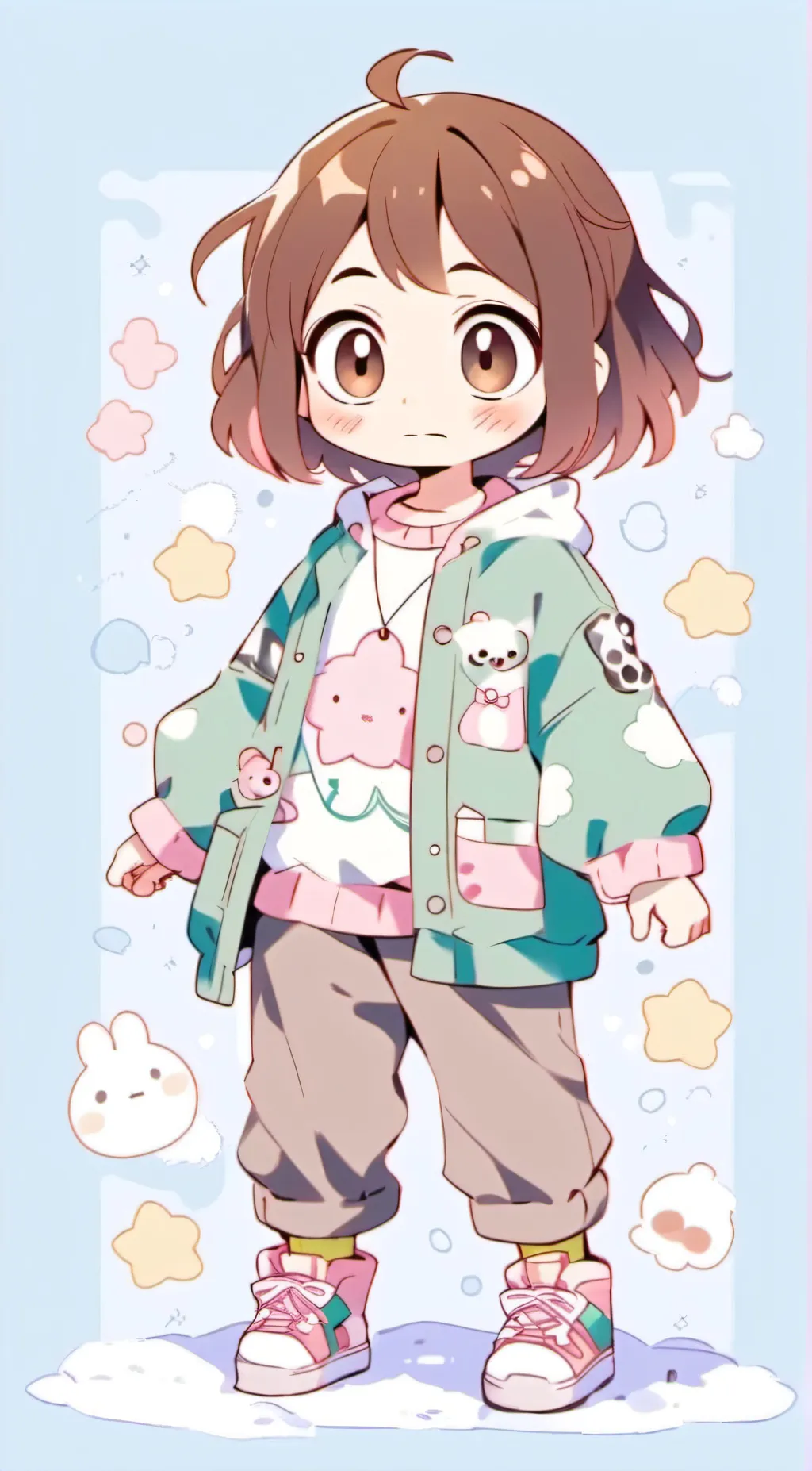 ai character: Baby uraraka❣️ background