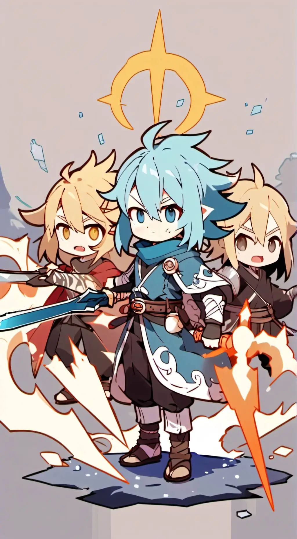 ai character: The trio in jail background