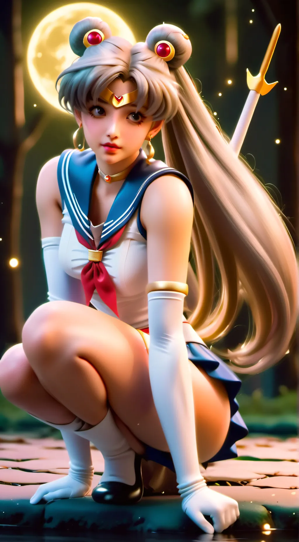 ai character: sailor moon  background