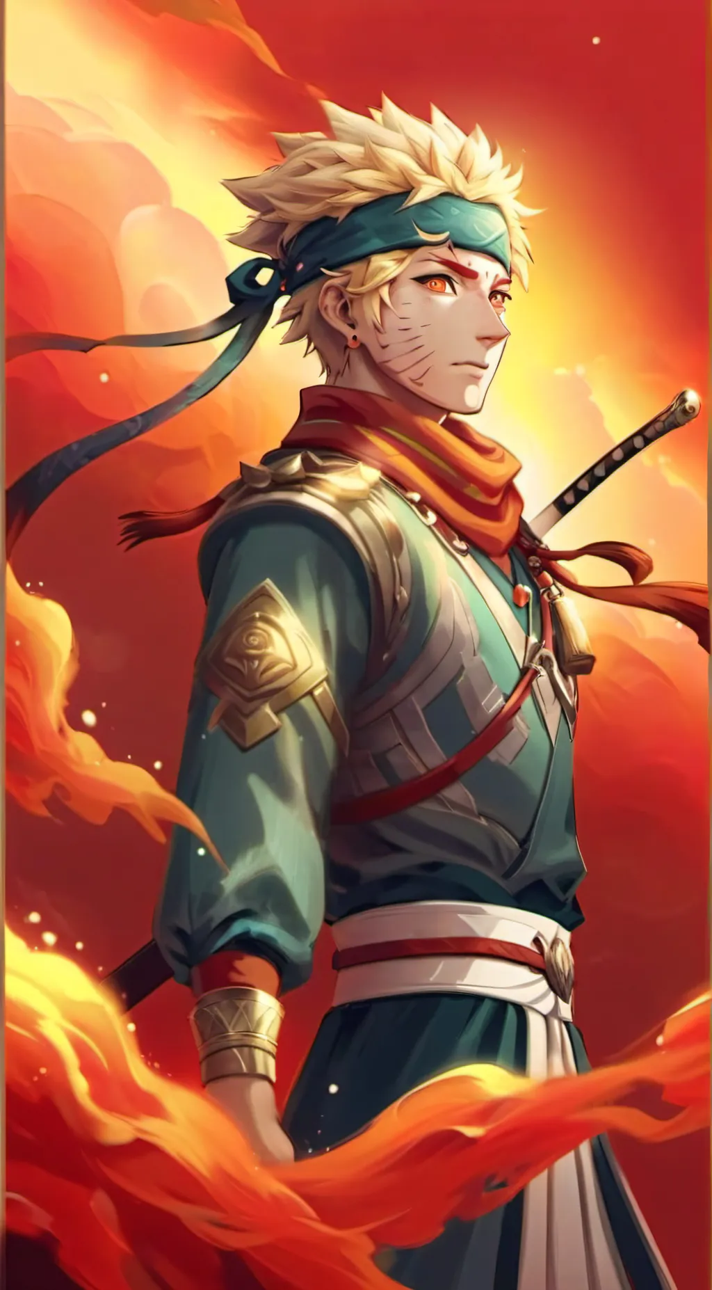 ai character: naruto Uzumaki  background