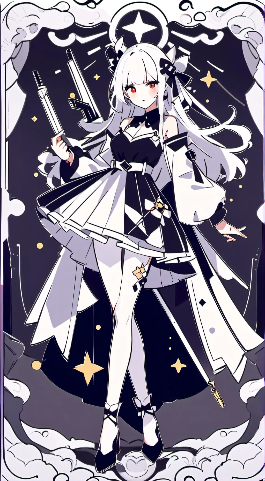 ai character: Miss circle  background