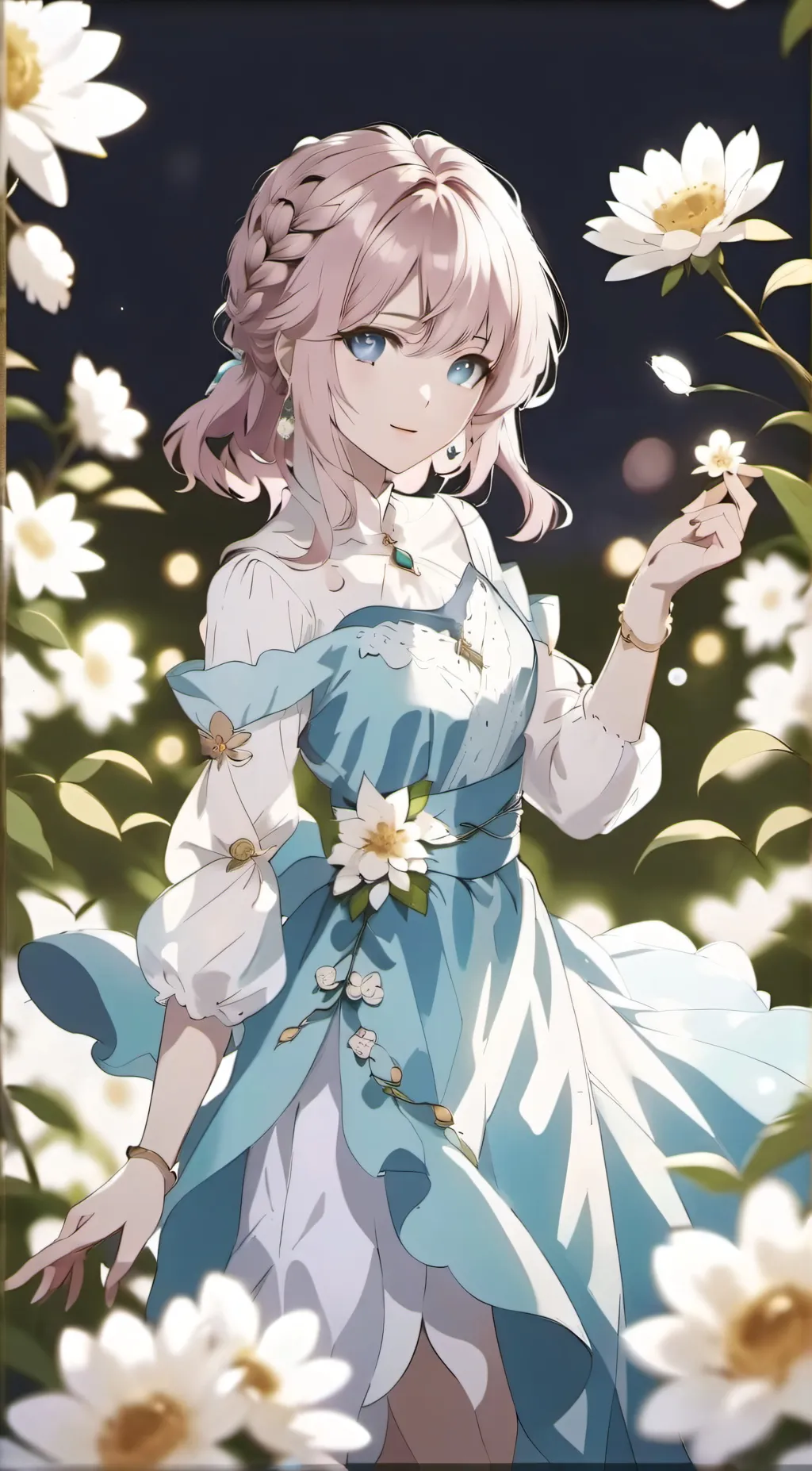 ai character: Rose background