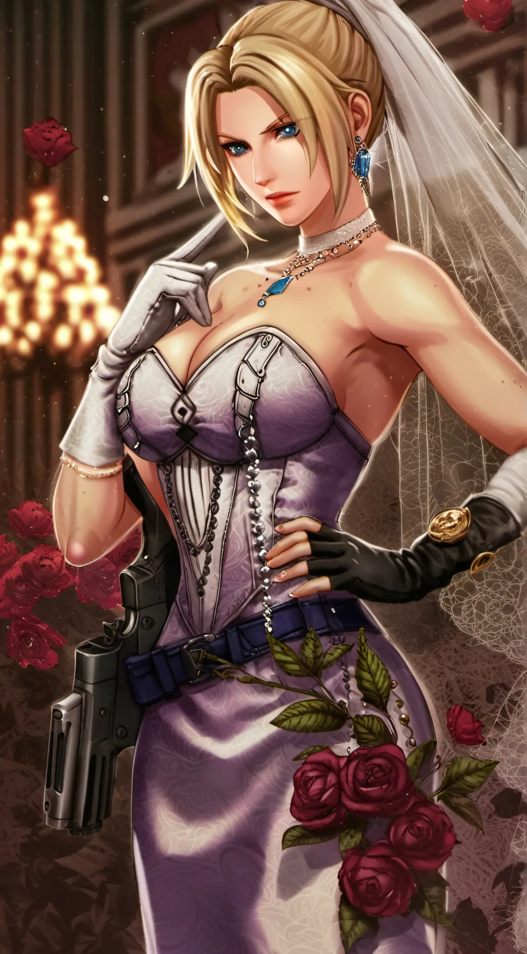 ai character: Nina Williams  background