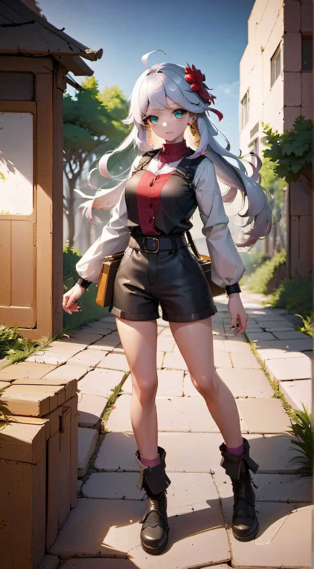 ai character: douma+upper moons  background