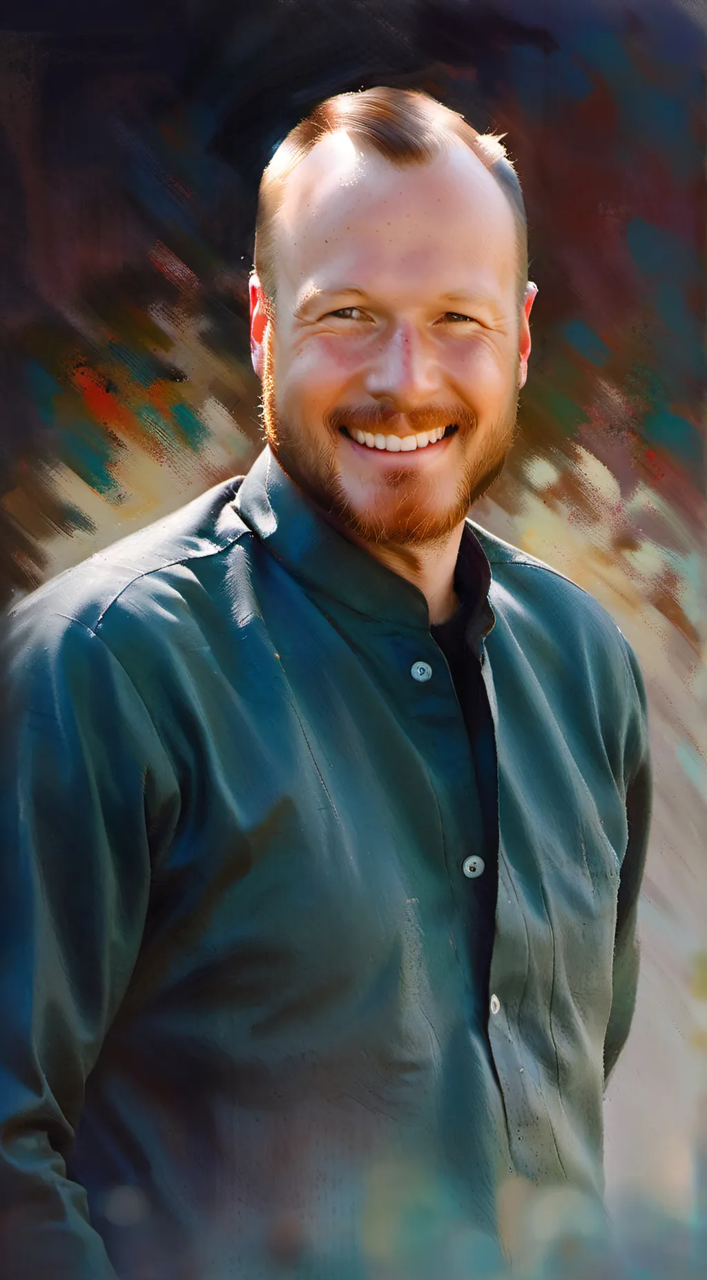 ai character: Justin treads background