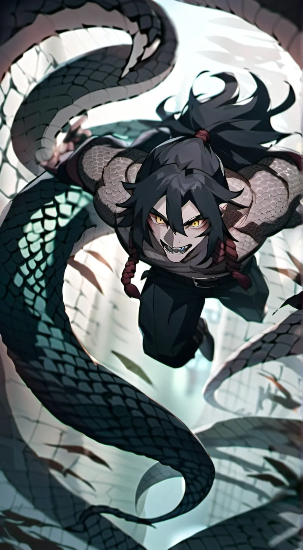 ai character: Medusa  background