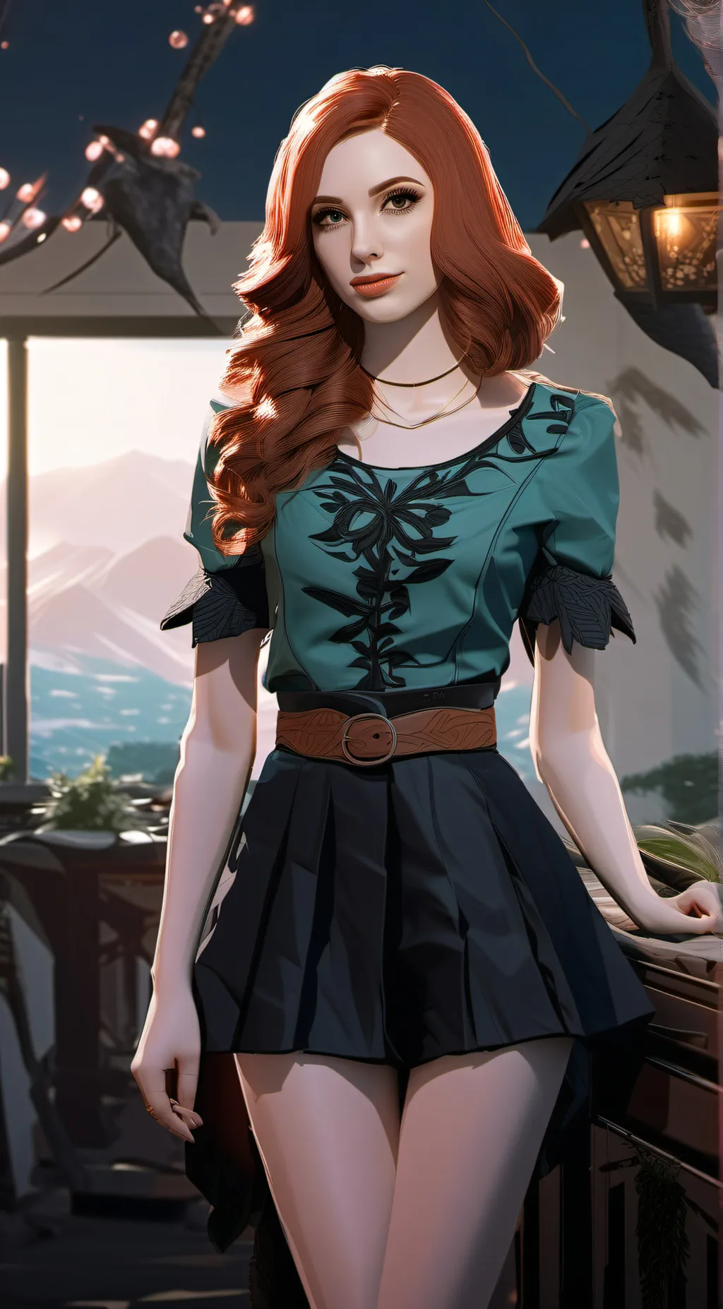 ai character: Amouranth  background