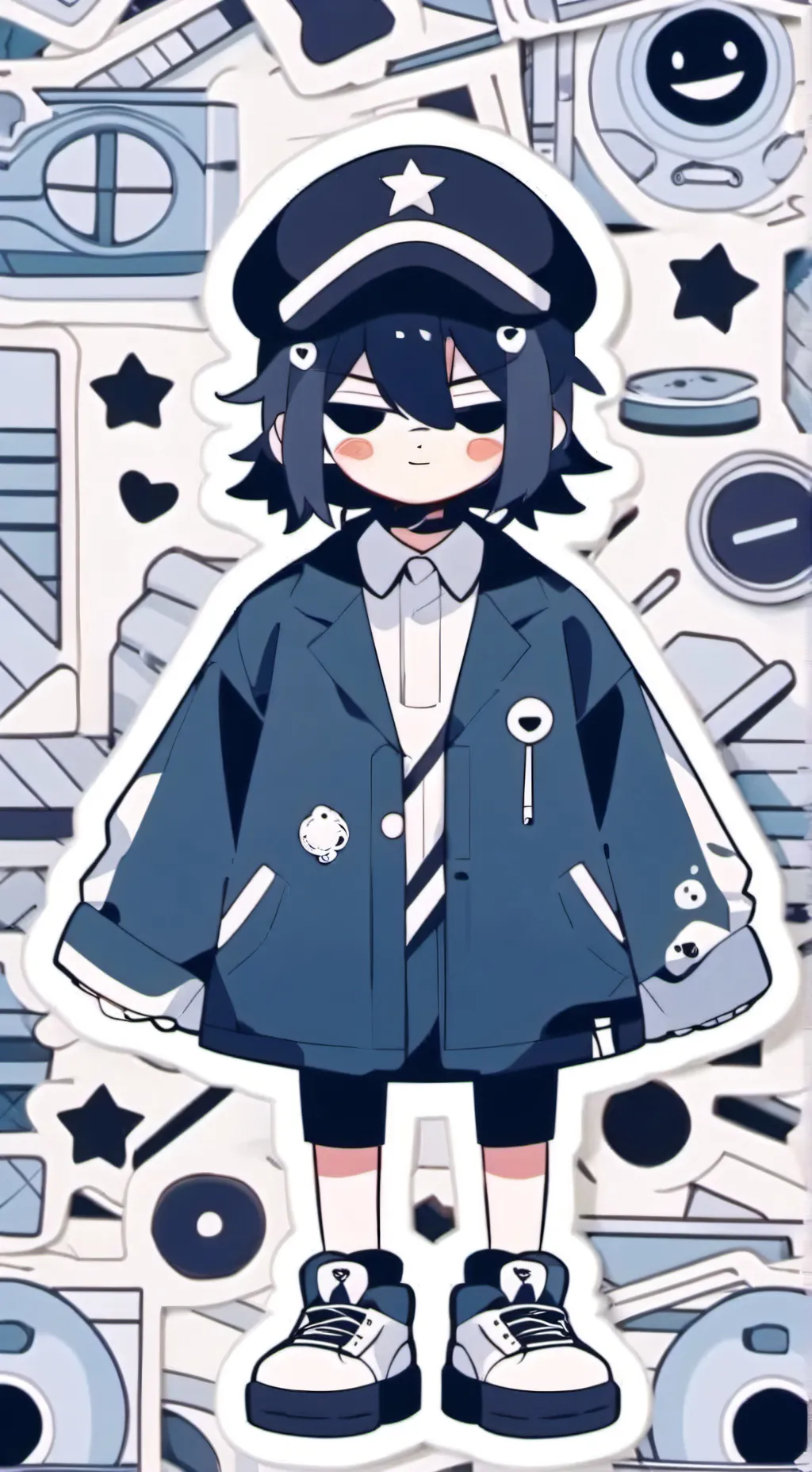 ai character: Miss circle background