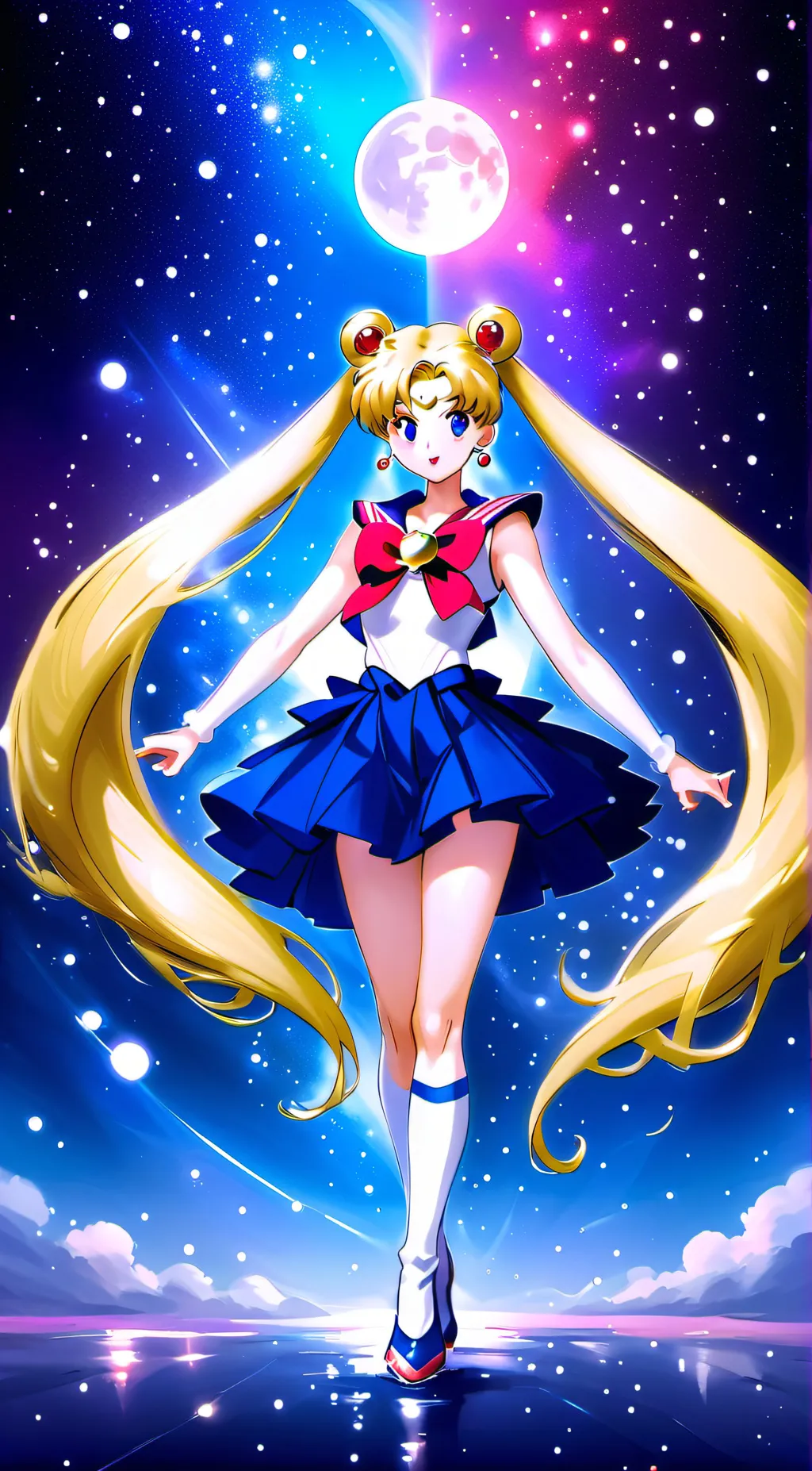 ai character: 🌙Sailor moon🌙 background